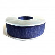 Lurex Satin Double Face Ribbon 25 mm - Color Blue